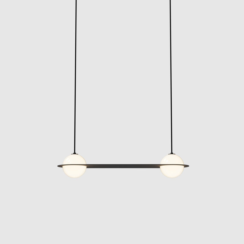 Luminaire suspendu linéaire à 2 lumières pour îlot de cuisine Leahna