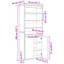 vidaXL Tall Cabinets with Storage with Door Engineered Wood Industrial Unit-1638624386