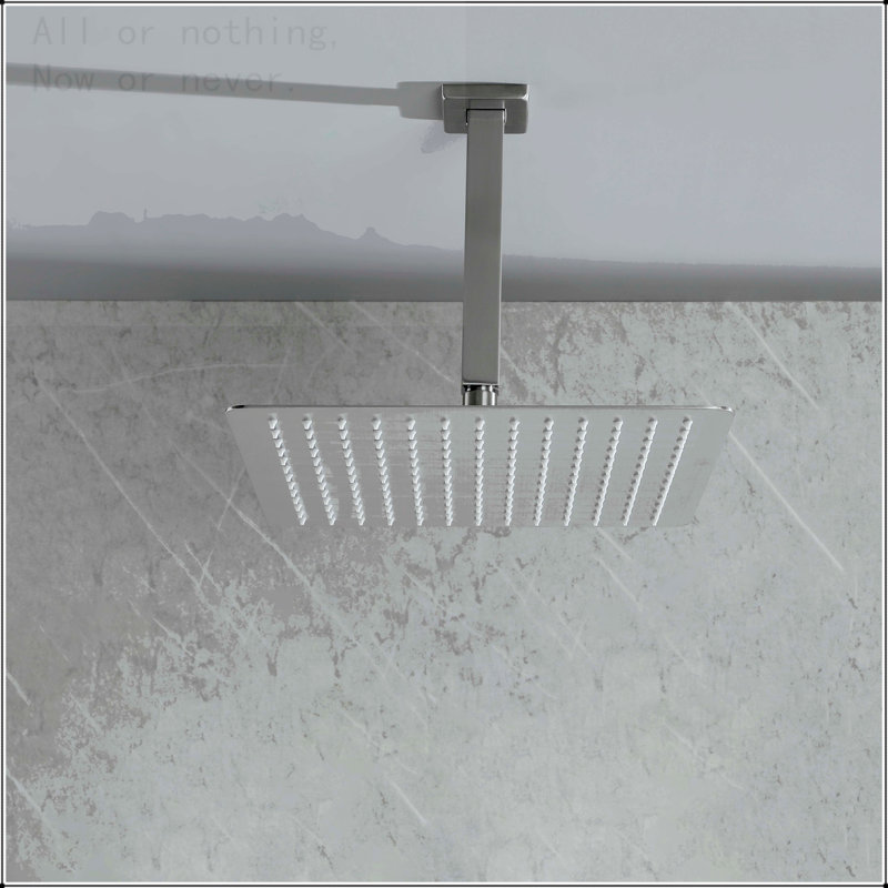 Rain Shower Head High Pressure Rainfall Showerhead Water Saving, Brushed Nickel