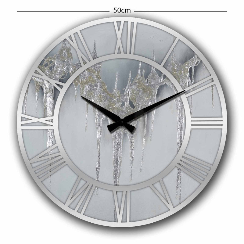 Horloge murale élégante Elegant, 19,7 pouces de diamètre | 100% panneau de fibres à densité moyenne, épaisseur: 0,2 pouce | Design minimaliste élégant pour la décoration de la maison et du bureau | Parfait pour le salon, la chambre à coucher et la cuisine