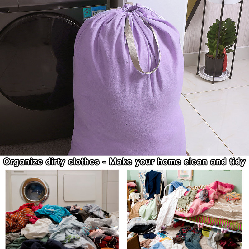 Sac à linge en tissu, Mauve