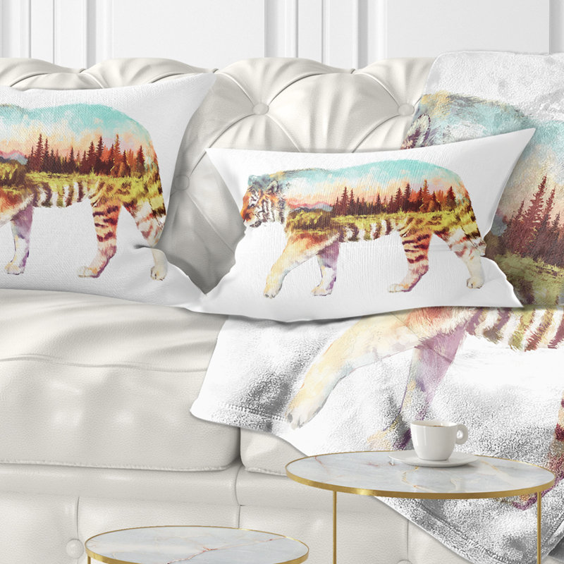 Coussin lombaire à double exposition tiger de l’animal