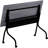 Rectangle 2 Person Flip Top Training Table with Casters and Modesty Panel and Cable Management-61068812