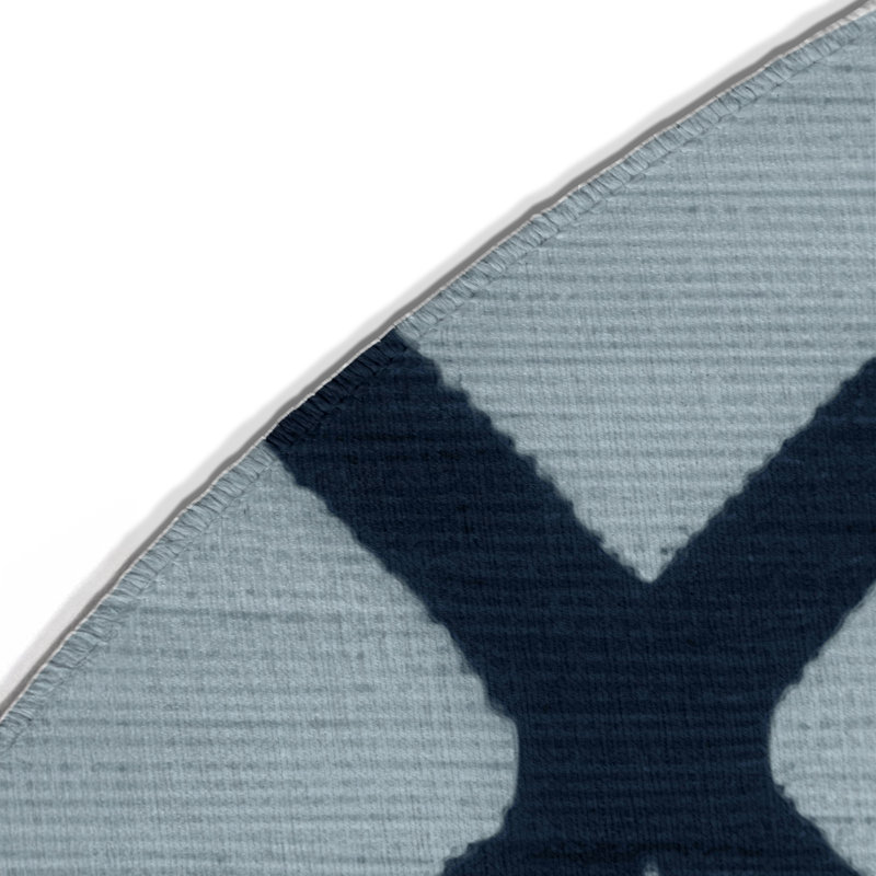 Tapis gris intérieur et extérieur Trellis, Rond 5 pi