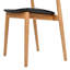 Chaise d'appoint à dossier bas en brun / noir Meli