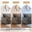 3 - Piece Upholstered Faux Rabbit Fur Flannel Modular Sectional Sofa with Armrests & Throw Pillows-2104535870