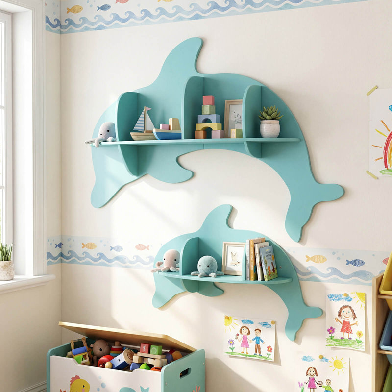 2 tablettes pour dauphins flottants avec compartiments