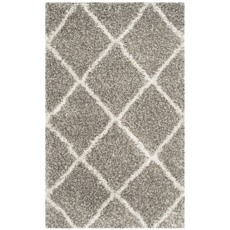 Girault Geometric Looped / Hooked Area Rug, Rectangle 122 x 183 cm