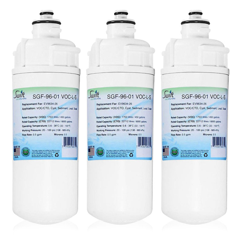 Swift Green Filters SGF-96-01 VOC-L-S Compatible Commercial Water Filter for EV9634-26, EV9730-06, EV9252-68, Made in USA-3 Pack
