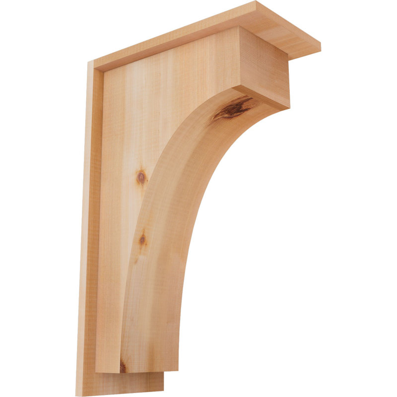 Corbeau Huntington avec plaque arrière, H 22 po x l 7,5 po x P 14 po, Cèdre rouge, Lisse