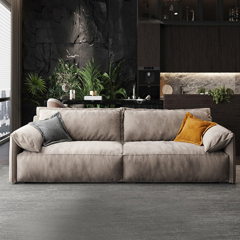 Solid Color 100% Polyester Modular Sofa cushion couch, 35.43" H x 94.49" W x 39.37" D