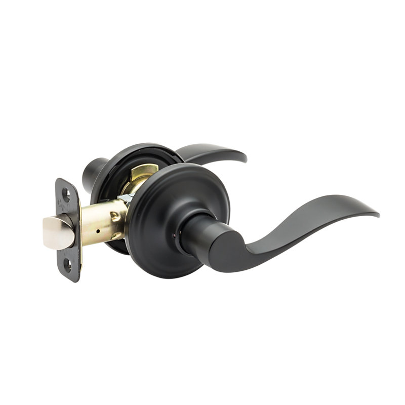 Residential Colonial Style Passage Door Lever, Black