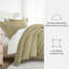 Ensemble de literie 8 pièces - Housse de couette unie, ensemble d'édredon et ensemble de draps à motifs-99311848-99311857