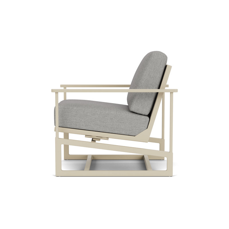 Summit Outdoor Rocker Chair, Linen, Demo Stone, White