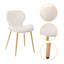 Chaise d'appoint en velours blanc Lavel