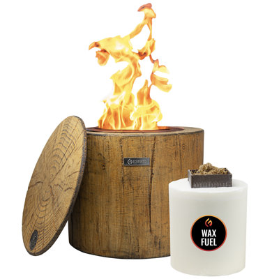 Portable Wax Burning Fire Pit, No Wood Smoke, 8-Hour Fuel