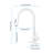 Stainless Steel Kitchen Faucet In White, Pull Out Spray For Convenient Water Access, 360 Rotatable Nozzle, Two Output Modes, Simple Single Handle Operation White With Spray, And Contemporary Design,