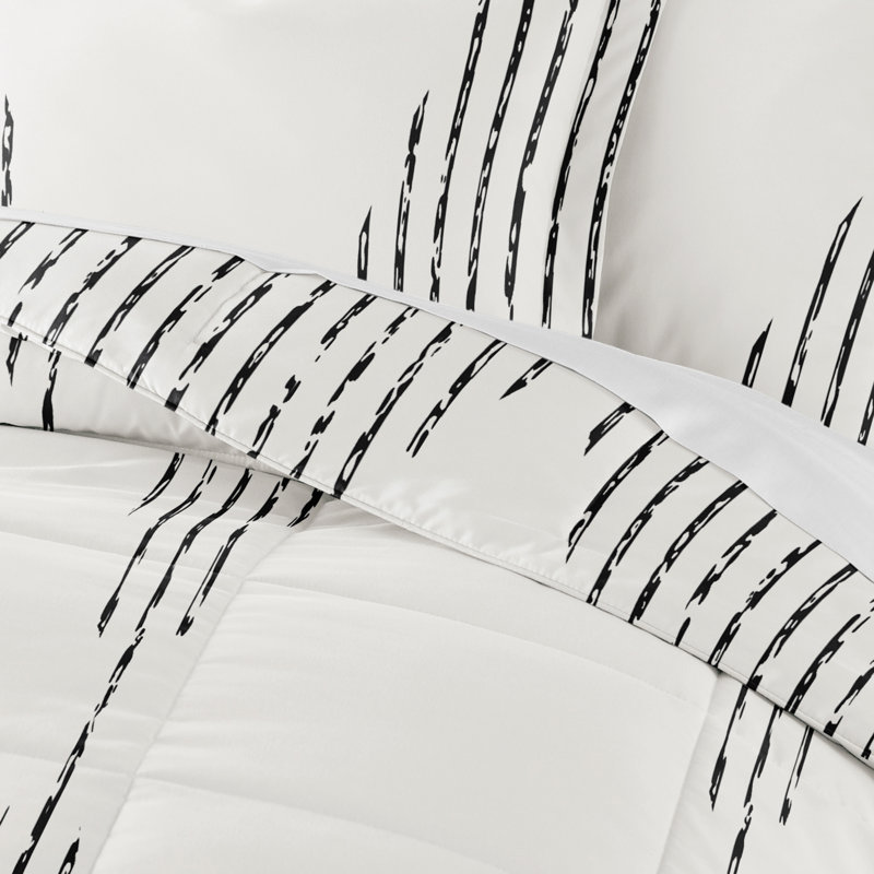 Soft Diamond Stripe Down-Alternative Comforter Set, King / Cal-King