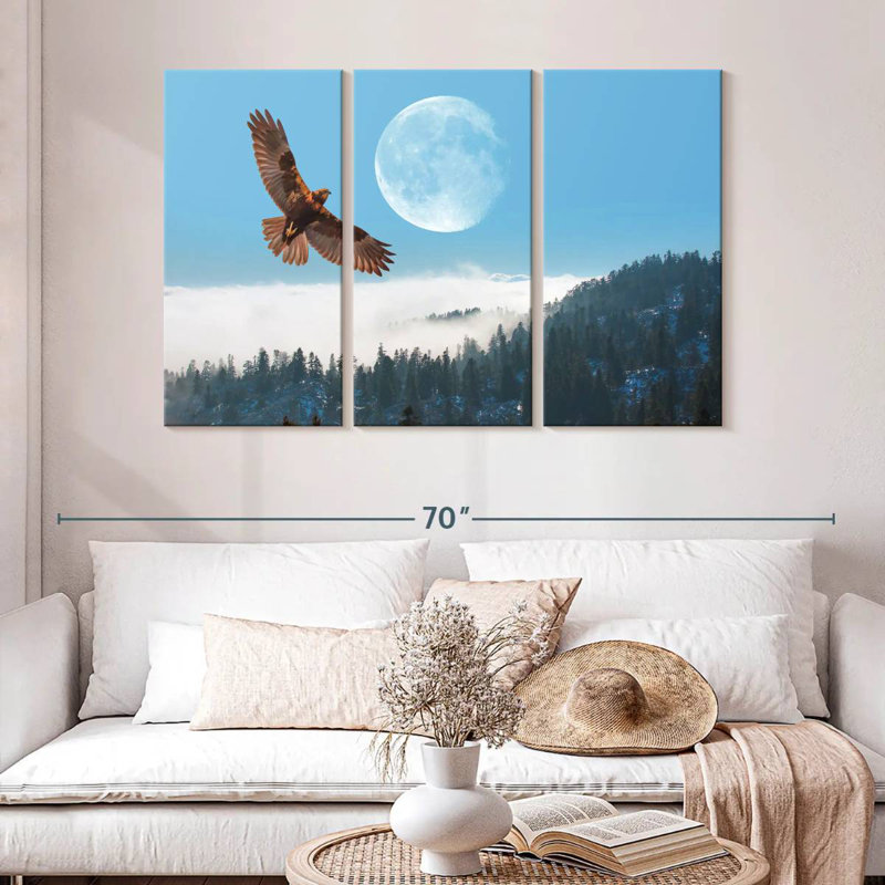 Eagle Over Fogy Mountains, 32" H x 50" W
