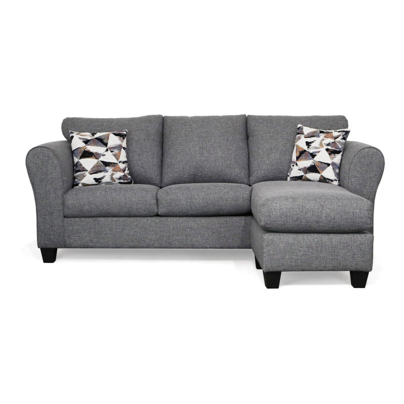Upholstered L-Shaped Sectional Reversible