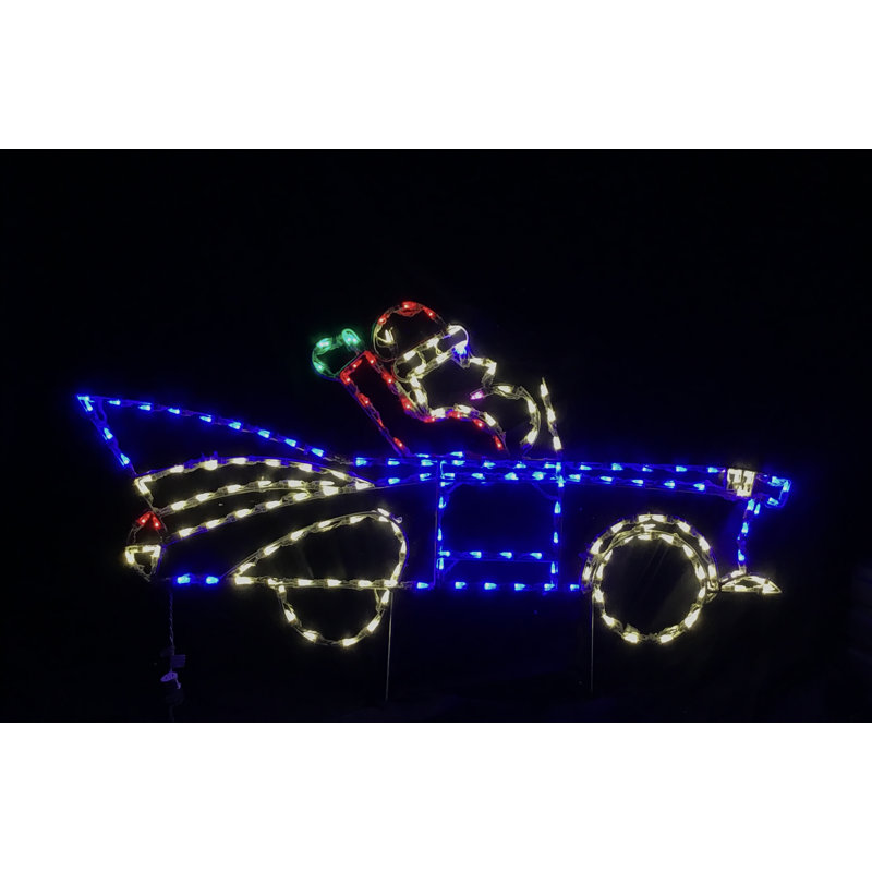 Présentoir lumineux de Noël Santa Chevy