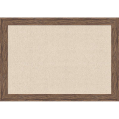  Framed Fabric Pinboard, Natural Linen by The Creative Bunch Studio Printed Bulletin Board for Use as a Vision Board or Wall Organization