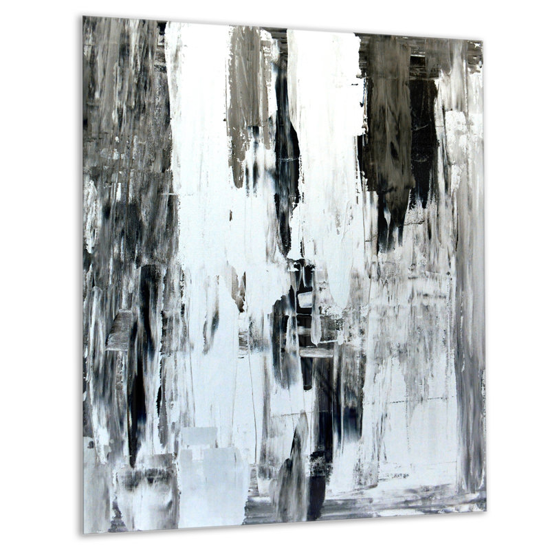 Peinture, peinture abstraite, impression , H 40 po x l 30 po, Métal métal