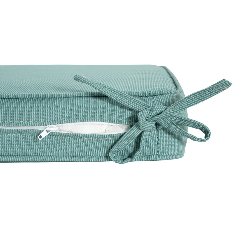 Coussin de chaise d'extérieur avec attaches Dall, Sarcelle