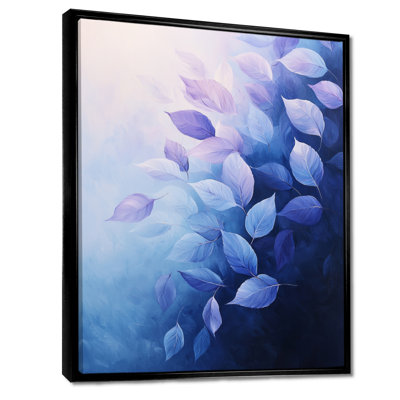 «Floating Leaves In Mauve Ink River I», art mural feuilles pour le salon