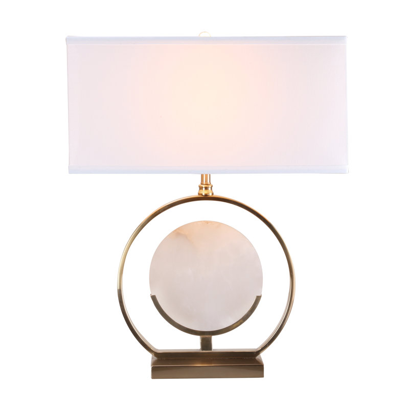Lampe de table en marbre et en métal 20,8 pouces