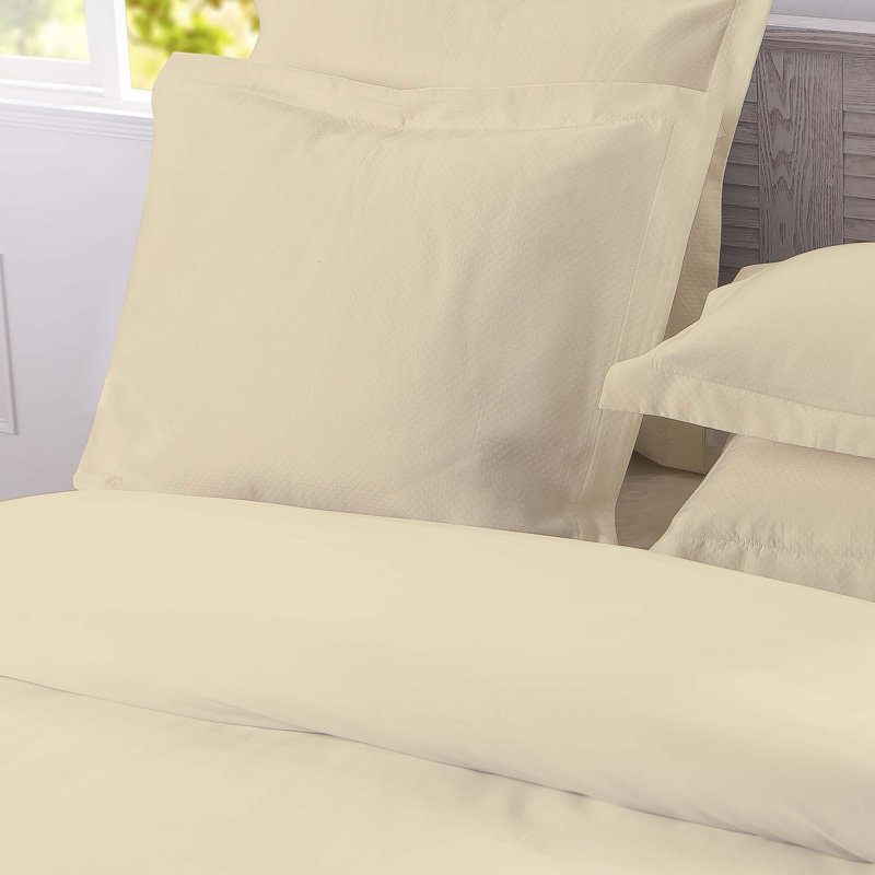 DreamSpace Cotton Sham Set, Euro, Ivory