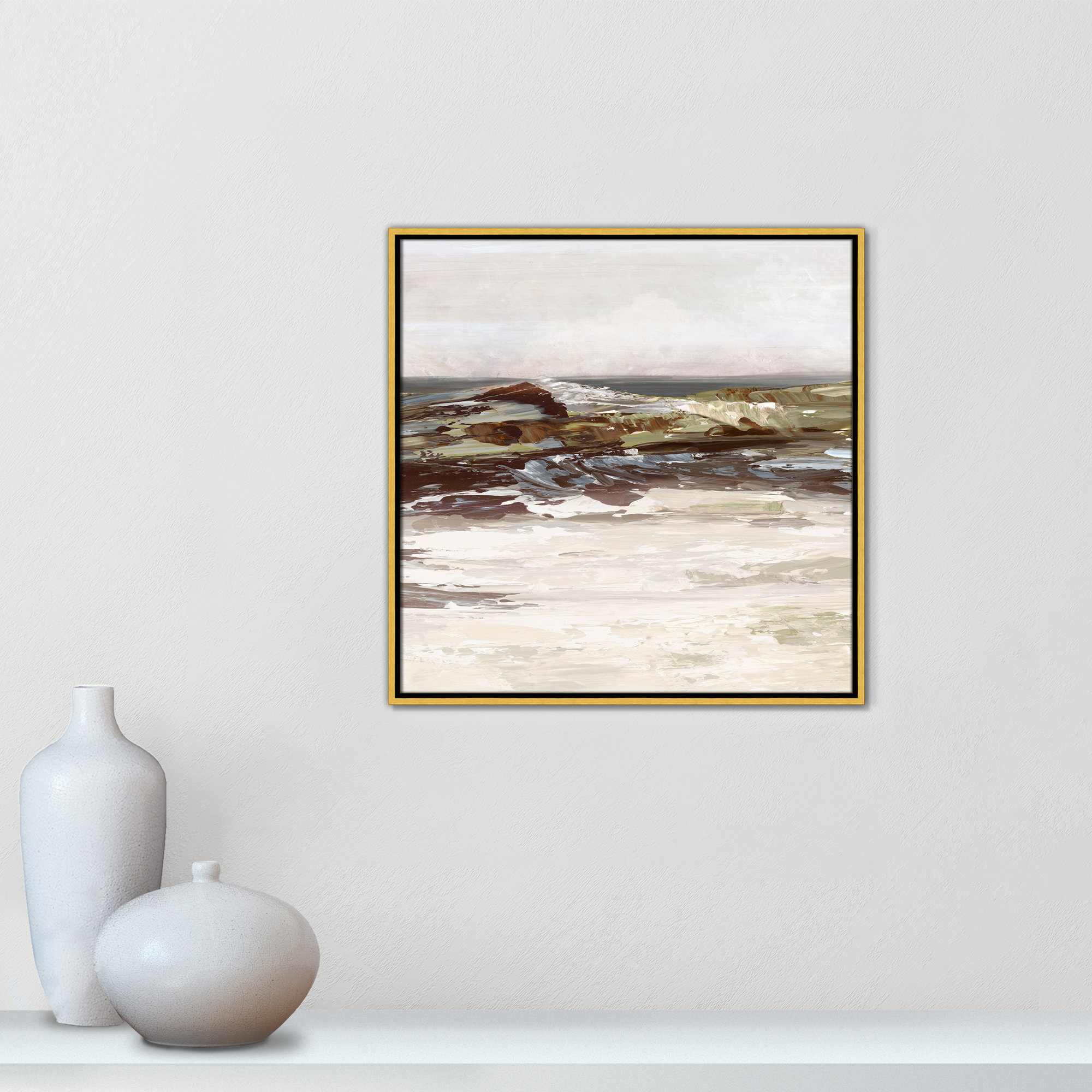 Stoney Peak Print by , 25.5" H x 25.5" W, Gold