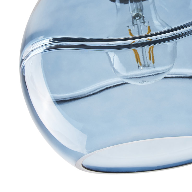 Luminaire suspendu sphérique en verre 1 lumière Yerby