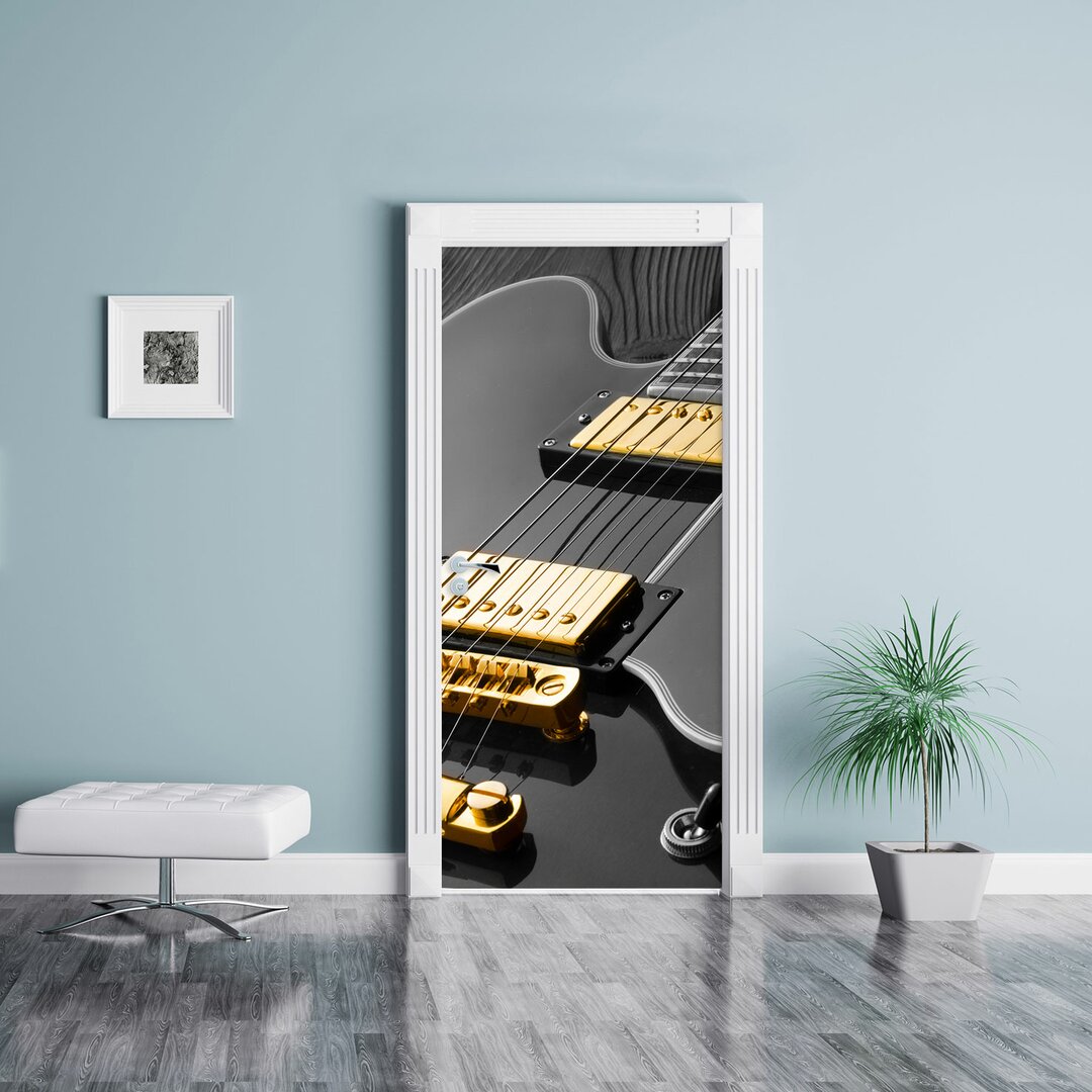 Türaufkleber Elegante E-Gitarre