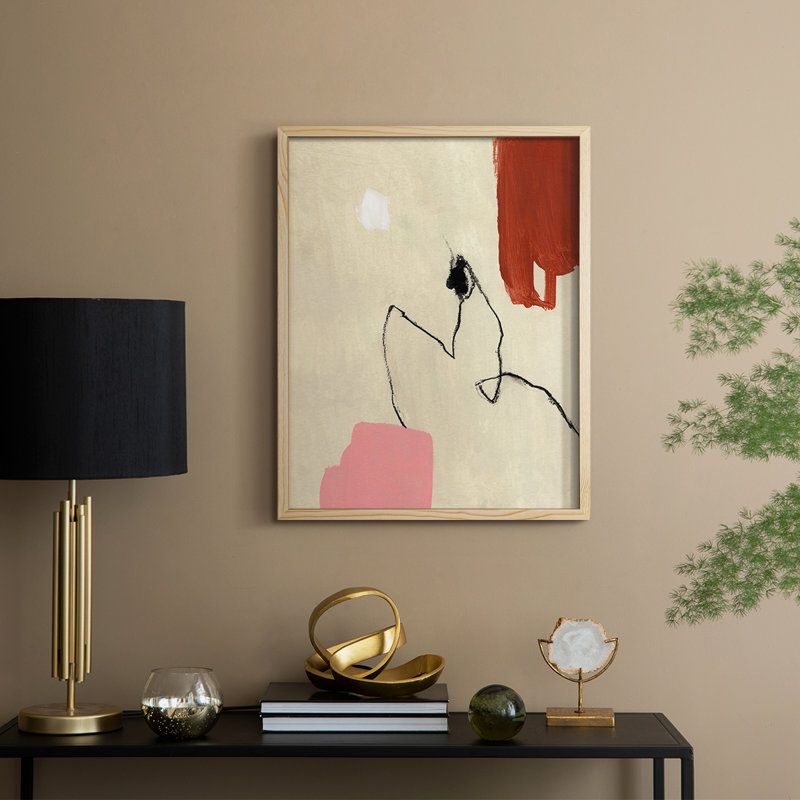 «Terra Rosa Abstract II», reproduction encadrée - bois massif, H 11 po x l 9 po