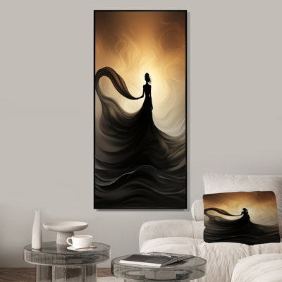 Robe haute couture jaune et noire - art mural Dior