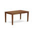 L'ensemble de mobilier de salle à manger 5 pièces comprend une table de salle à manger rectangulaire et 4 chaises Parsons en toile de lin, acajou-228050545-228050544