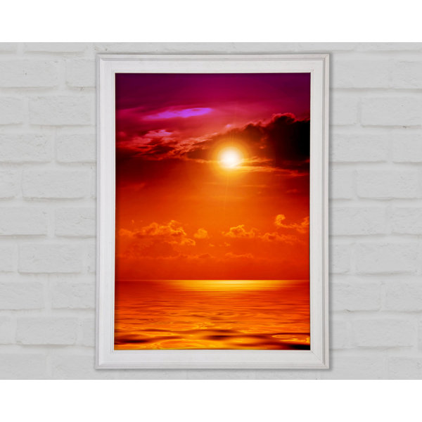 Bright Star Orange Sun Blaze Skies - Single Picture Frame Art Prints ...