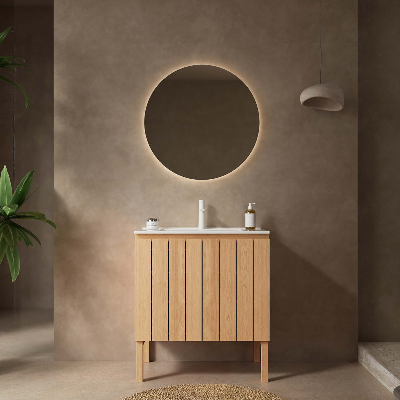 Meuble-lavabo autoportant moderne de 30 po avec lavabo Miko
