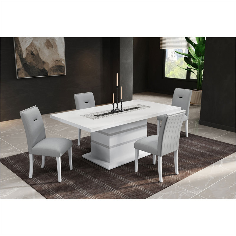 Ensemble de 2 chaises d'appoint en velours gris ardoise pour salle à manger à dossier à lattes contemporain
