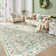 Washable Floral Area Rugs Boho Large Rugs Non-Slip for Bedroom Soft Rubber Backed Carpet
