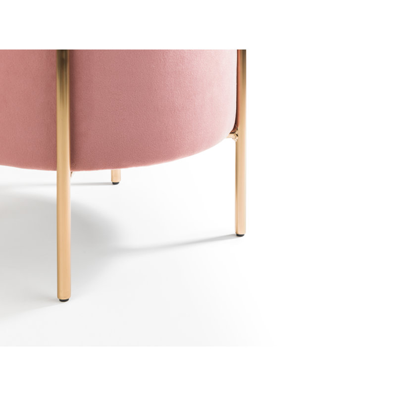 Accringt Stainless Steel Accent Stool, Pink