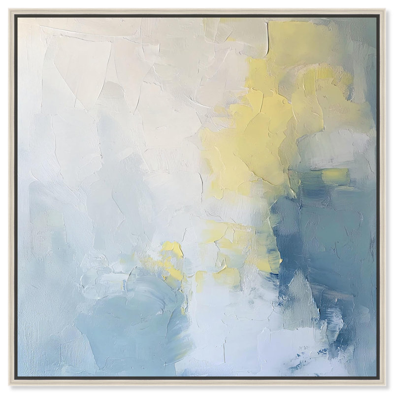 «Earth and Ether» par Minimal Art abstrait, H 41 po x l 41 po x P 2 po, Encadrement argenté