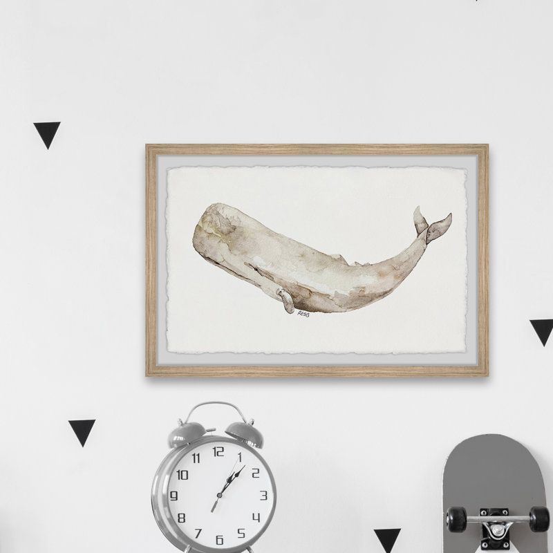 Reproduction encadrée Heavener «Stone-Like Whale», H 20 po x l 30 po x P 1,5 po