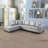 Delacourt 103.5" Wide Faux Leather Sofa & Chaise