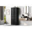 Armoire de rangement réglable pour salle de bain avec portes et tiroir en noir - Tablette, tablette, dispositif de basculement pour-308923012