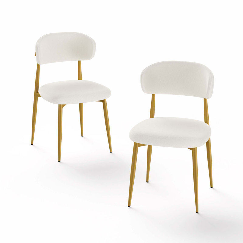 Ensemble de chaises de salle à manger modernes avec dossiers courbés et rembourrage doux