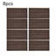 8-Pack Self-adhesive Acoustic Wood Slat Wall Panels for Interior Decor