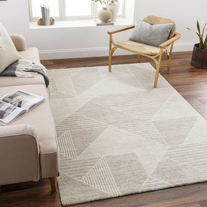 Geometric Indoor Rug, Rectangle 4'3" x 5'11"