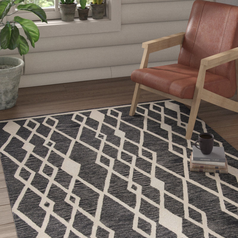 Tapis en laine touffeté à la main Vedika, Rectangle 8 pi x 10 pi